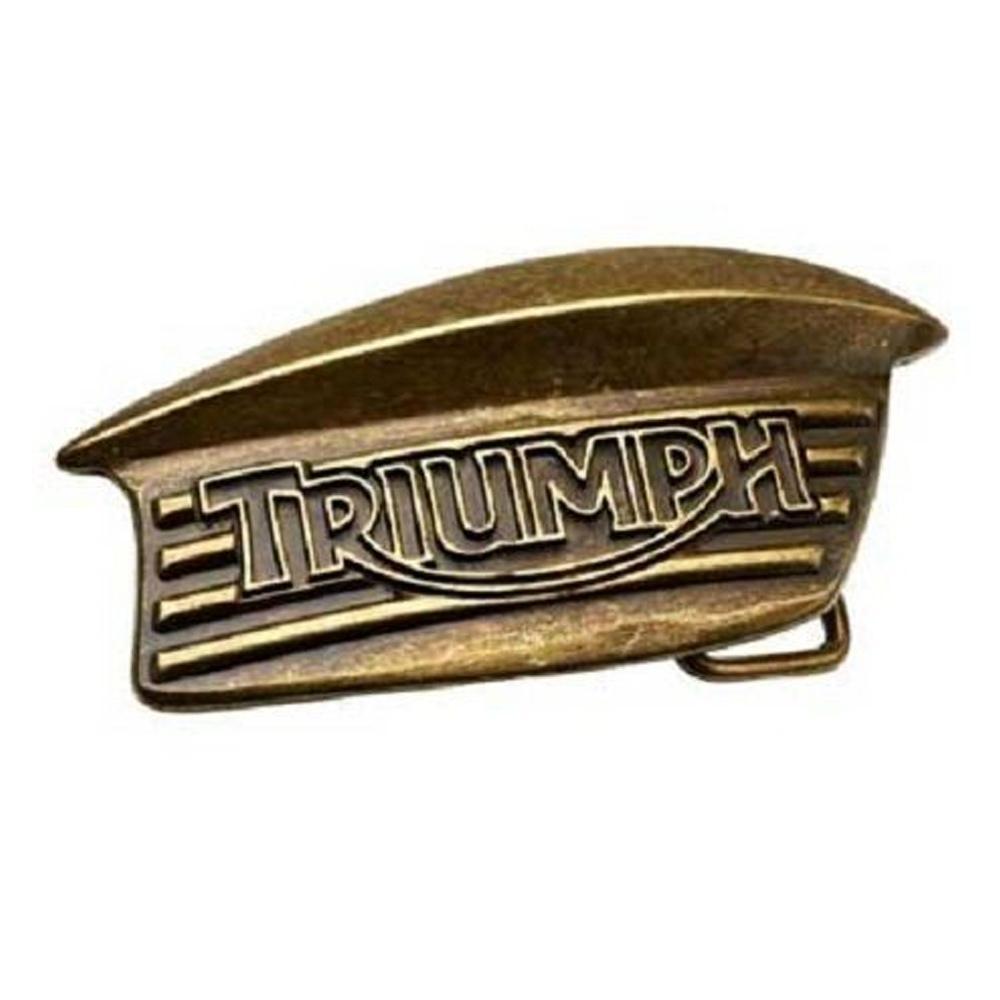 Bonneville Tank Badge Belt Buckle Casual Pant Triumph OS Gold 