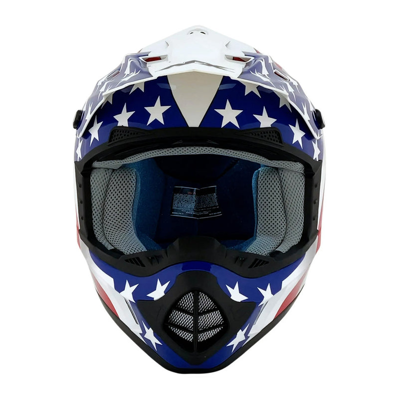 afx motorcycle helmet blue FX-17 Flag ring style retention system featicon_Vented The Helmet That Gives Kopfumfang:S (52 - 55 cm)