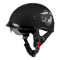 HH-65 DRK1 Half Helmet with Peak Visor