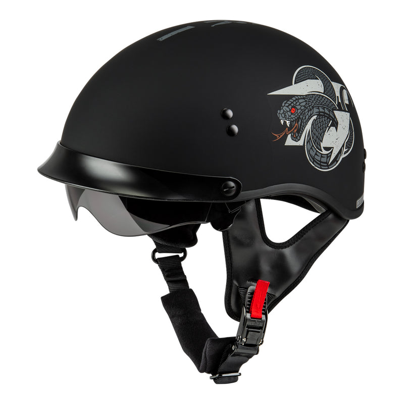 HH-65 DRK1 Half Helmet with Peak Visor