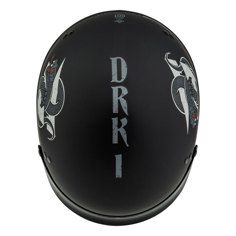 HH-65 DRK1 Half Helmet with Peak Visor