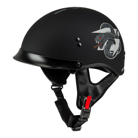gmax womens motorcycle half helmets Gmax HH-65 DRK1 Half Helmet with Peak Visor
