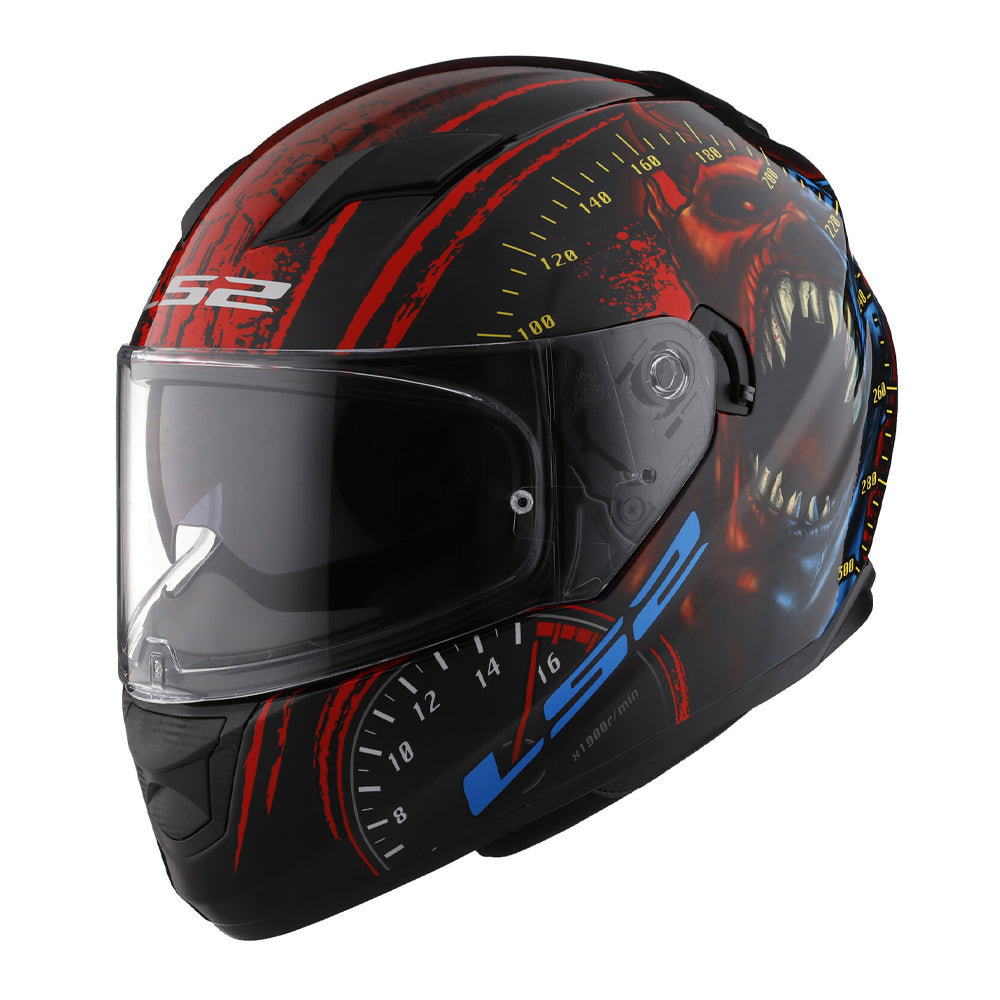 ls2 demon helmet The Riders Den - Helmets - FF352 Rookie - Fly - Matt Black Blue - Single Mercury Visor Full Face - (X-Large Ls2 Ff352 Tech LS2 HELMET