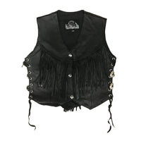 Women’s Leather Fringe Vest