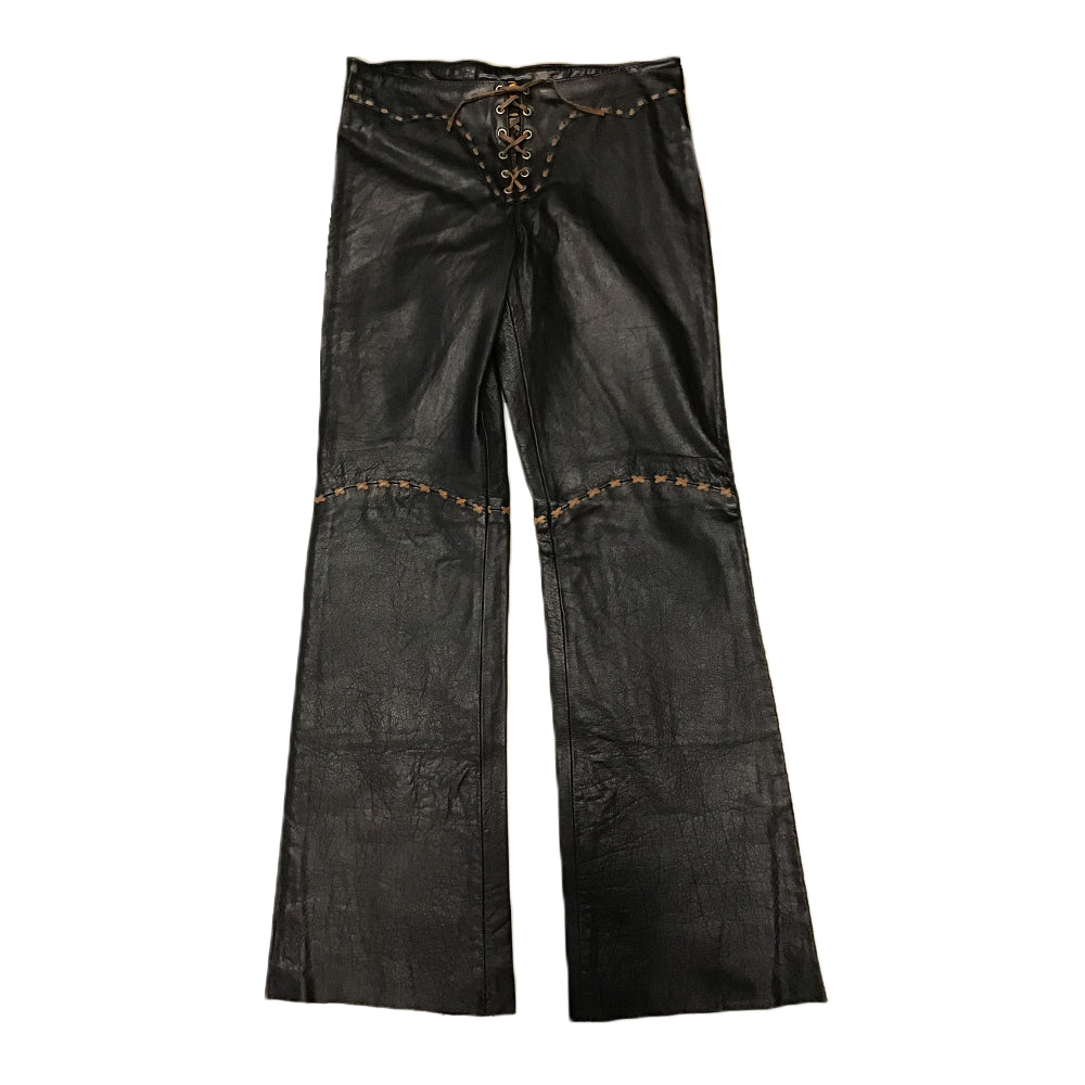 Women's Leather Lace Up Pant