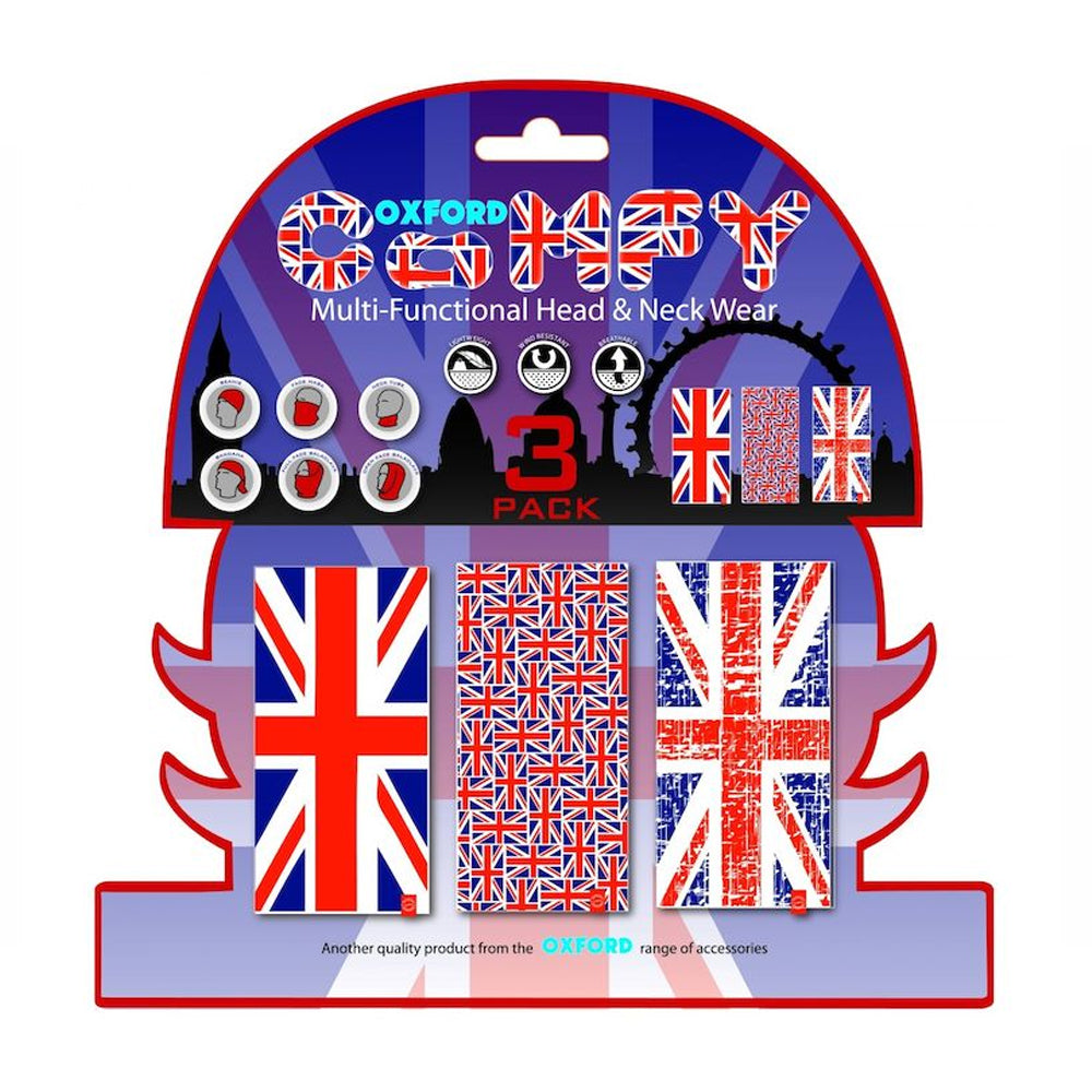 Comfy Union Jack Neck Tubes (3 Pack)