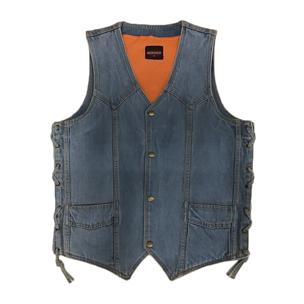 Denim Vest with Mesh Lining