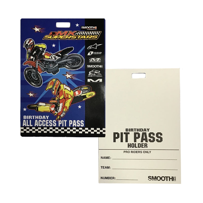 MX Superstars Birthday Party Pit Passes Pack of 10