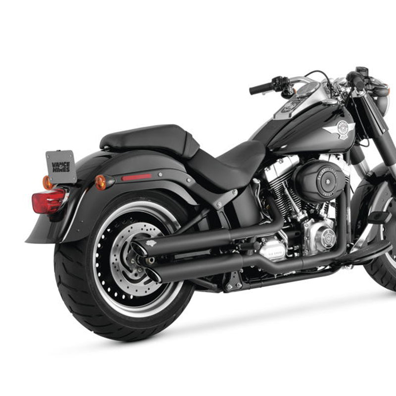 3" Round Twin Slash Slip-On Mufflers for HD Softail