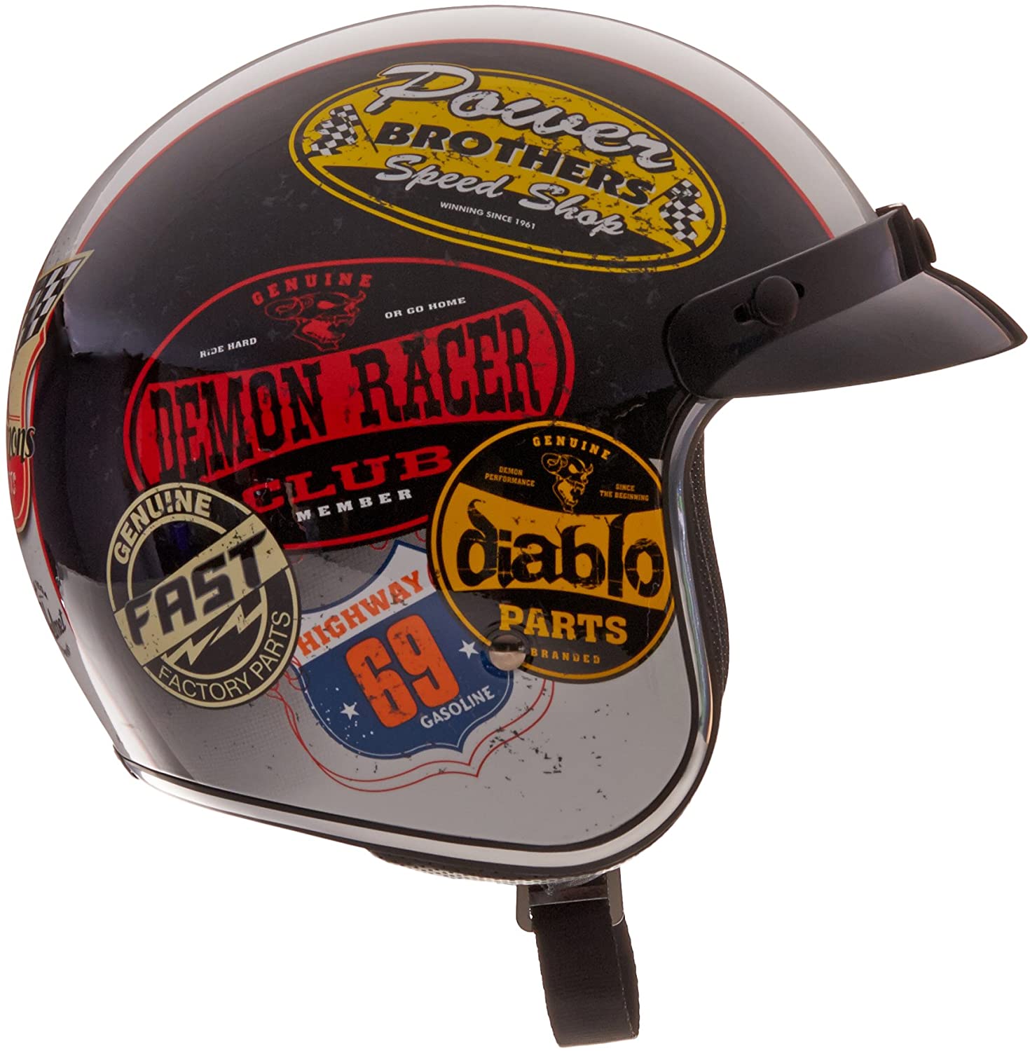 洋書 VINTAGE FLYNG HELMETS Amazon.com: Woljay Vintage Full Face Motorcycle Helmet