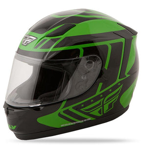 Conquest Helmet DOT & ECE Street Helmet Fly Racing XS GREEN Full Face