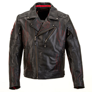 Human Combustible Leather Jacket Street Jacket Black Brand SM BLACK 