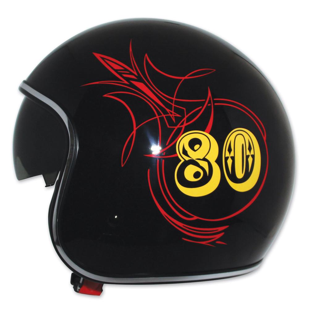 Route 80 DDV Helmet Street Helmet Zox XS BLACK 